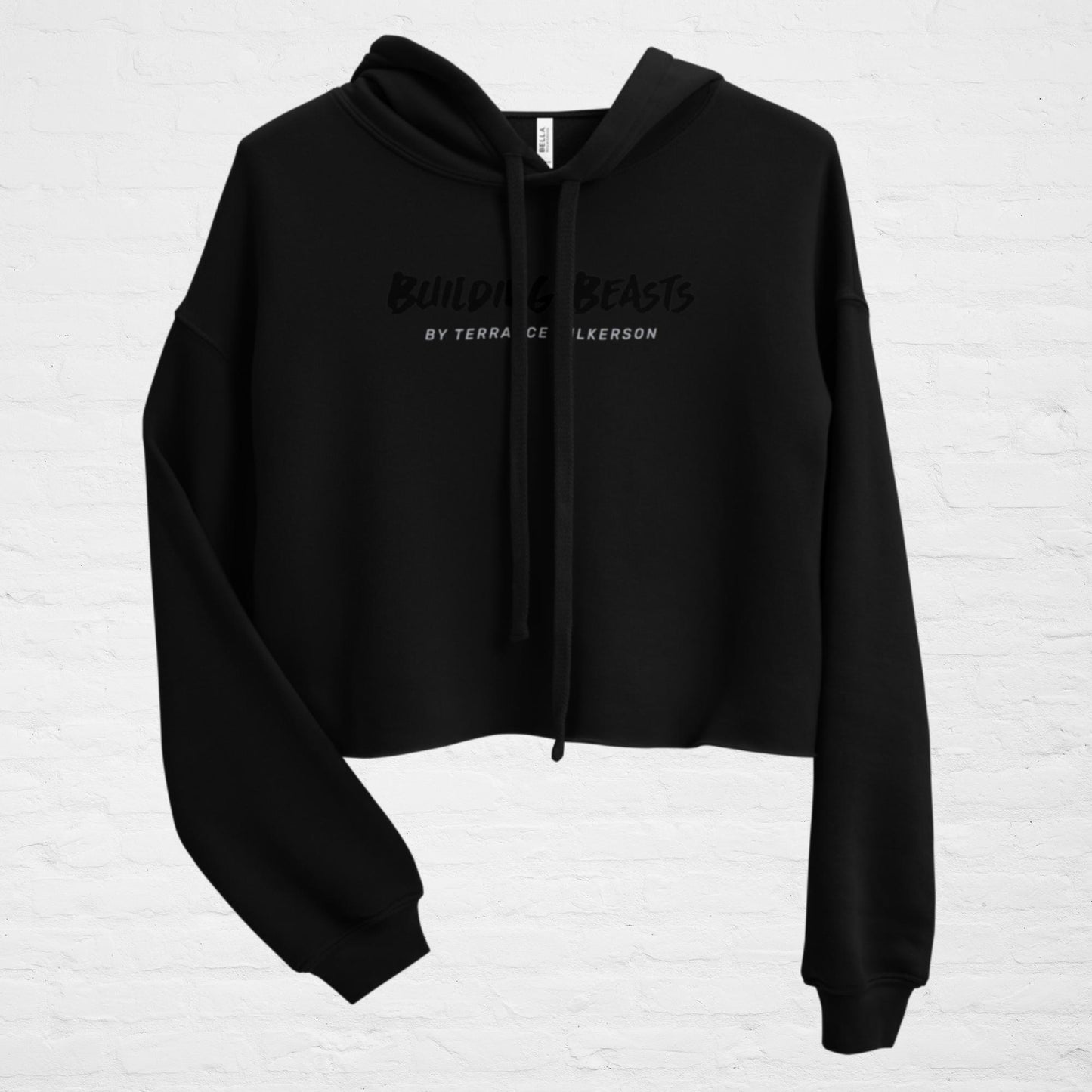 Crop Hoodie (Black Lettering)