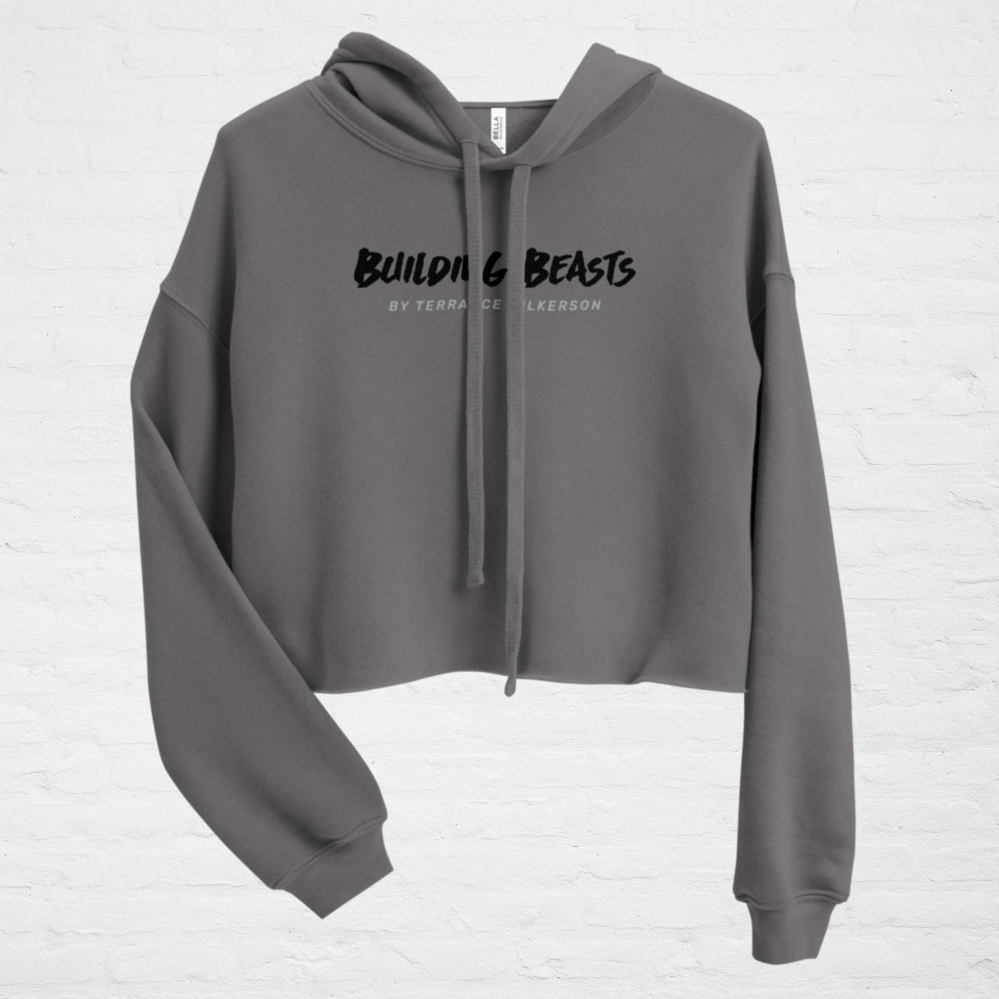 Crop Hoodie (Black Lettering)